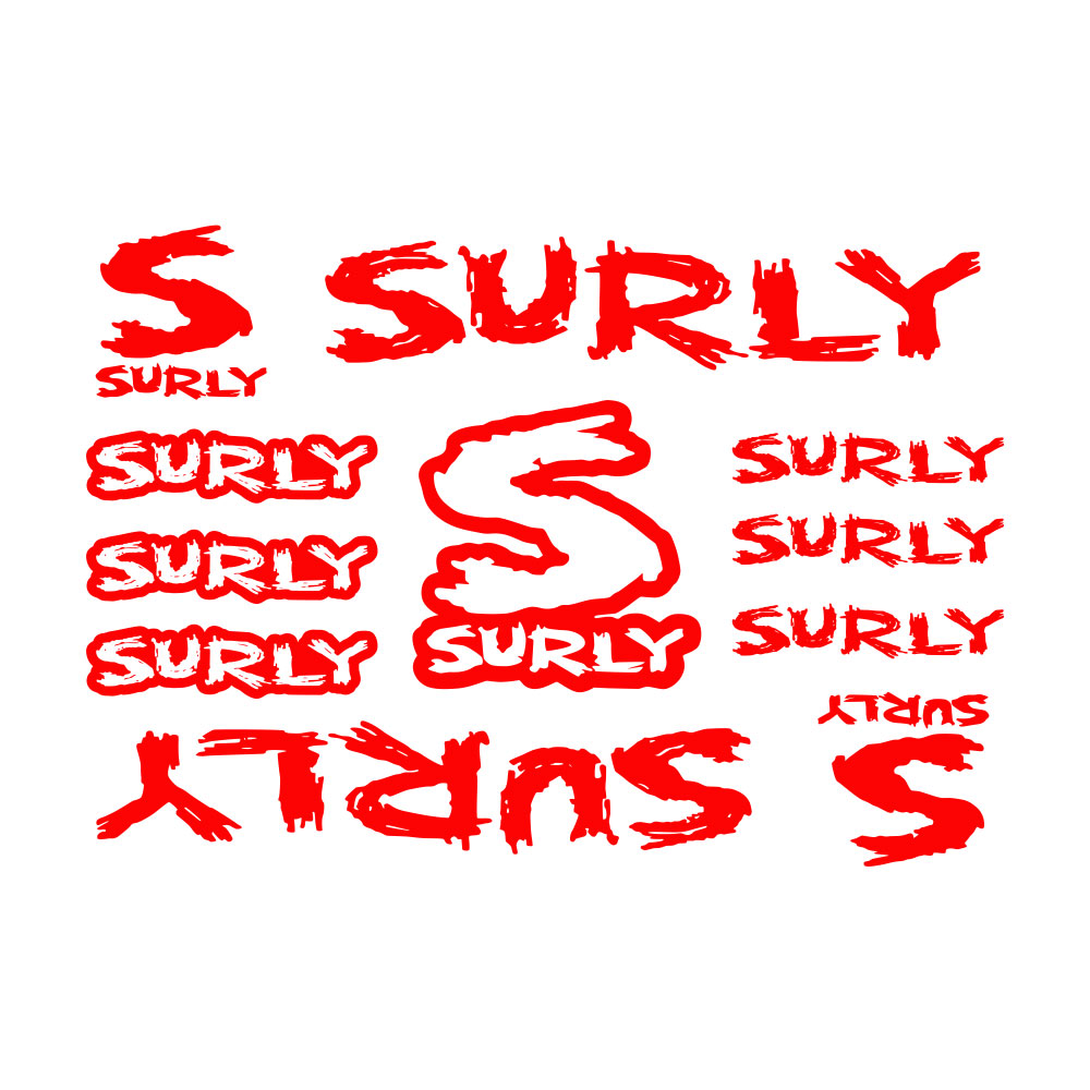 Cycling Quote - 11Pcs Surly Bicycle Frame Stickers Waterproof