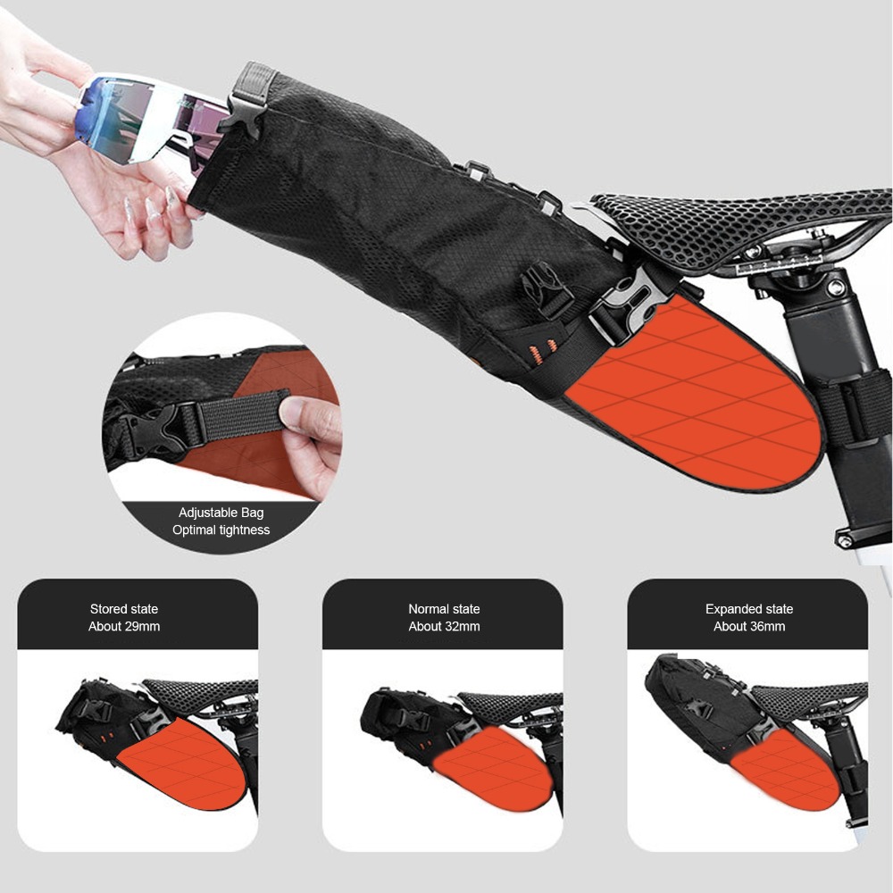Saddle Bag Under Seat - Multi-function Bike Seat Bag Rainproof 5.8L