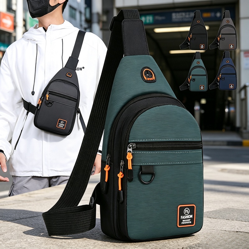 Cycling Journey - Men Waterproof Sports Crossbody Chest Bag