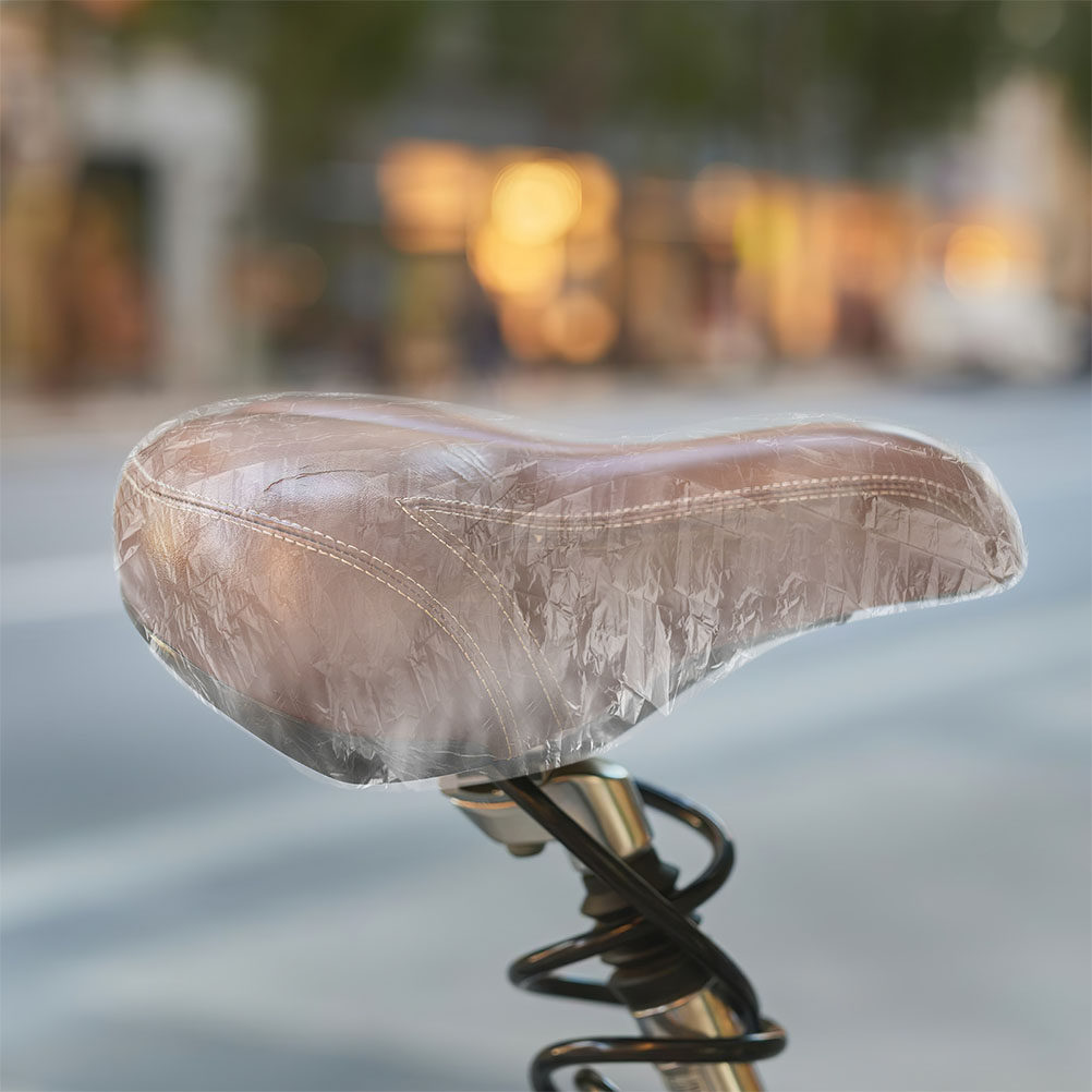 100Pcs Waterproof Saddle Cover - Cycling Commute Rain 评论和价格