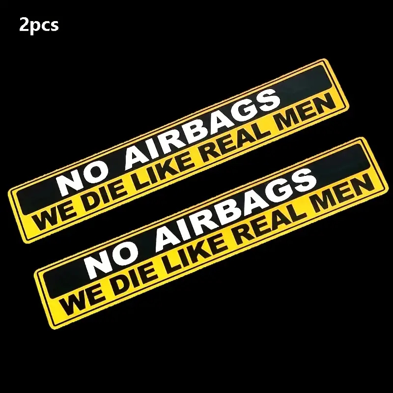 2pcs Caution NO AIRBAGS We Die - Cycling Quote 评论和价格
