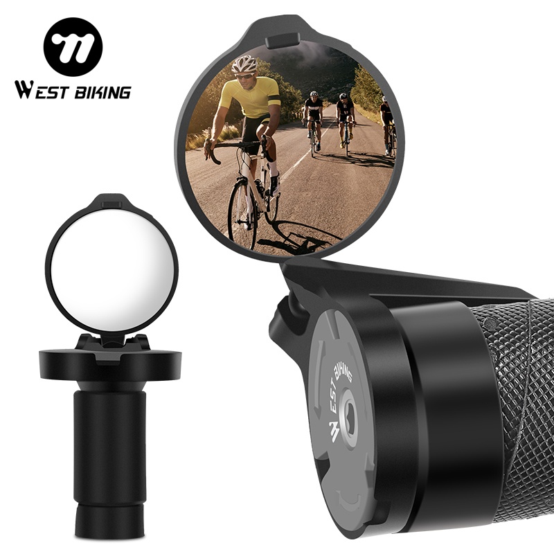 WEST BIKING 2PC Bar End Bicycl - Mirror Handlebar Convex 评论和价格