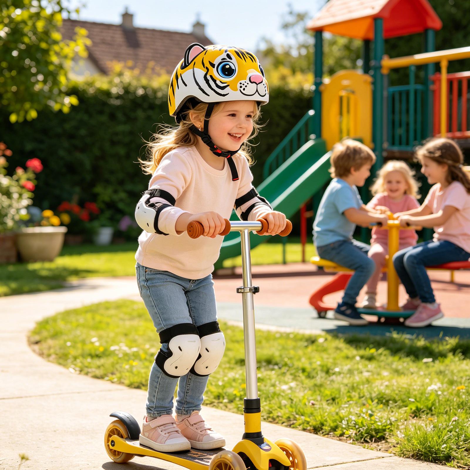 Kids Helmet Tiger Pattern Adju - Commute Cycling Helmet 评论和价格